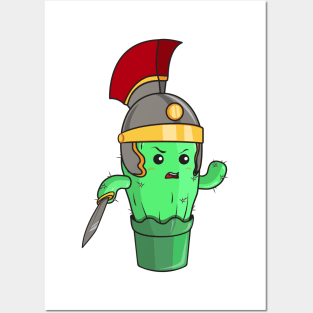 Cartoon cactus legionnaire. Posters and Art